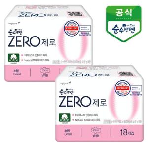 순수한면 제로 생리대 소형 18입x2팩