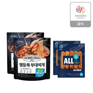 청정원 호밍스 햄고기듬뿍부대찌개600g 2개 + 프랑크소세지 200g 2개