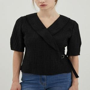 [올리비아로렌]브이넥 랩 블라우스 VOCNS4M4331 EIC