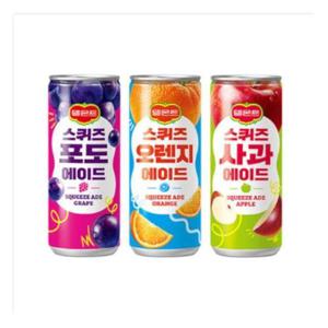 델몬트 스퀴즈 오렌지 사과 포도 240ml 20개씩 60캔 /s