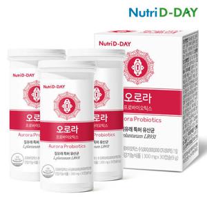 [뉴트리디데이] 오로라 프로바이오틱스 질유래유산균 3개 총90캡슐