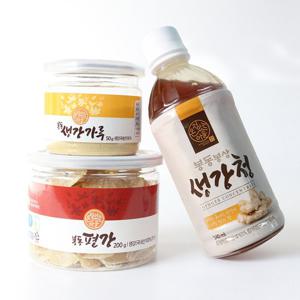 봉동 편강200g+생강청340ml+생강가루50g