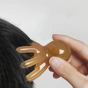 [에이치플러스몰]문어 괄사 마사지기 2p 세트 두피 목 얼굴 지압 안마 도구 머리빗형 마사지기