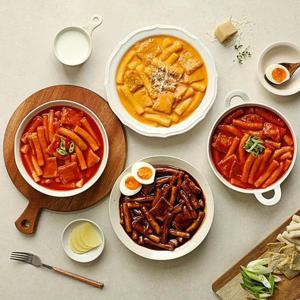 [토끼밀] 로제맛 즉석떡볶이 8인분 (총 떡320g+소스60g)x4set+한입어묵100g)