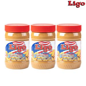 LIGO 리고 땅콩버터 땅콩잼 크리미 462g 3개