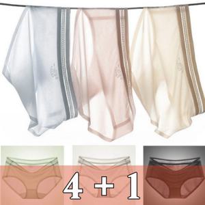 ★5종세트★ 여자팬티 투명 시스루(M-3XL) 7color 순면Y존 이중메쉬 심리스 여성속옷 (총 5장)