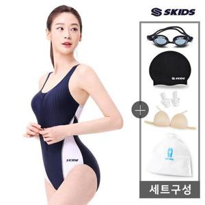 [스키즈]여성실내수영복 6종세트 4407OSET 원피스수영복