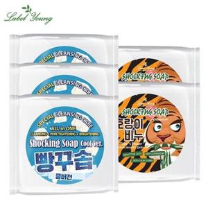 [라벨영]빵꾸솝 쿨버전 3개+호랑이비누 2개