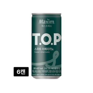 티오피 TOP 스위트 아메리카노 200ml x 6개 캔커피