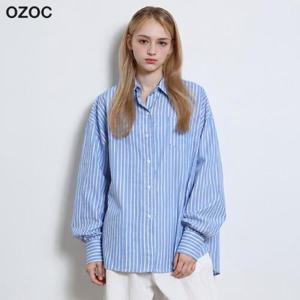 [오조크(OZOC)] 투톤 스트라이프 셔츠(택가격 71000원)