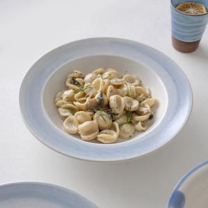 카네수즈 카즈마 블루 썸머라인 플레이트 샐러드볼 파스타볼 24cm
