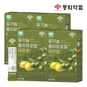 동화약품 유기농 올레수 엑스트라버진 올리브오일 레몬즙 스틱 샷 4박스 (56포)