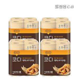 [코디]코디 기름먹는 키친타올 140매 4롤 4세트
