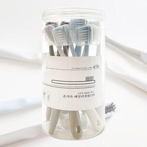 3가지 칫솔모 보호캡 온가족 칫솔 세트 12P 번들 (WC6718C)