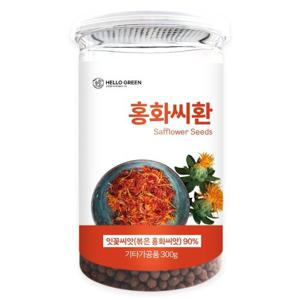 [헬로우그린] 국산 볶은 홍화씨환 300g(통) 홍화씨앗 90% 함유