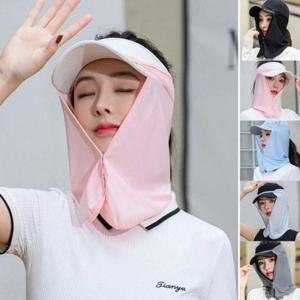 마스크 외출 메쉬 나들이 바닷가 쿨링 간편 햇빛 마스크 똑딱이 WFOOSY9