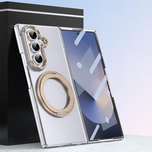 갤럭시Z 폴드8울트라 케이스 F976 메탈 스핀링 글라스 투명케이스