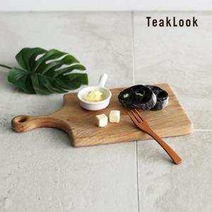 [티크룩]티크 원목 일자형 빵트레이 겸용 도마_소
