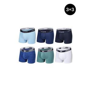 [라코스테언더웨어][라코스테] 3+3 플랫봉제 에어리밴드 남성 드로즈 6종세트