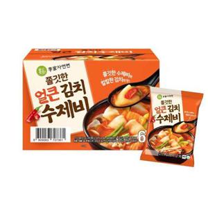 [일억별]이가자연면 쫄깃한 얼큰 김치수제비 187g x 6_ (41313853)