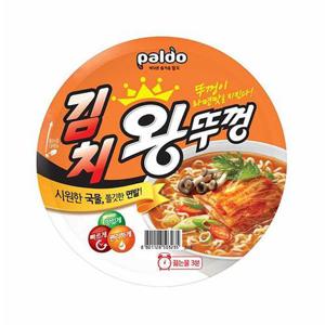 큰컵라면 팔도 왕뚜껑 김치 110g 18개