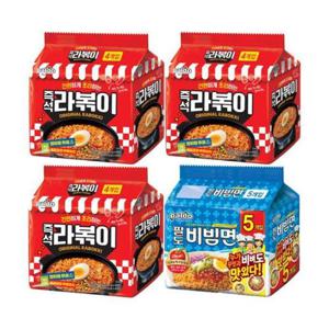 팔도 즉석라볶이 12개 + 비빔면 5개