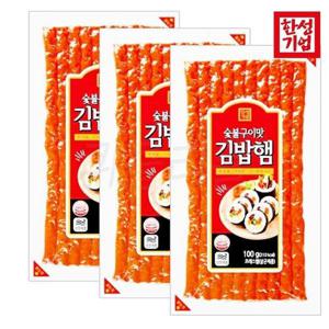 [더블유쇼핑]한성 숯불구이맛 김밥햄 100g x 3개 / 김밥재료_19450644_588397