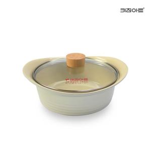 키친아트 베이직 인덕션용냄비 세라믹코팅 전골냄비 22cm
