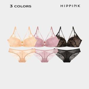 [힙핑크]달리아 앞후크 레이스 볼륨 브라팬티세트