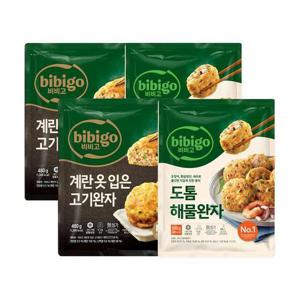[CJ제일제당]비비고 도톰해물완자 510g x2개+계란옷입은고기완자 480g x2개