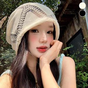 [옷자락] 남자 여자 봄여름 시원한 펀칭 니트 비니 모자