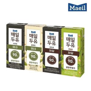 [매일유업][매일유업][T] 매일두유 저당 혼합 4종 190ml 24팩 (99플레인6+서리태6+검은콩6+렌틸콩6)_683760