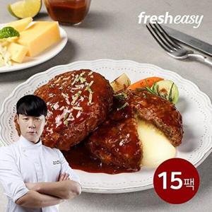 [프레시지]더블치즈함박스테이크 180g 15팩