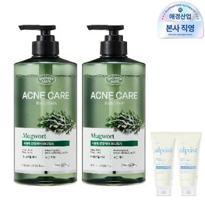샤워메이트 아크네케어 사철쑥 바디워시 800gX2개 +알피스트 비건 딥클렌징 클렌징폼 180ml 2개