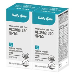 데일리원 마그네슘 350 플러스 고함량 대용량 2통