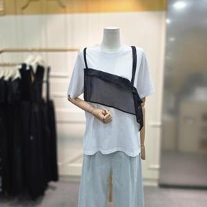 [에고이스트]배색 뷔스티에 티셔츠 ES2BX014WH_CA