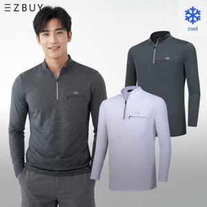 이지바이 남성 에어위시 냉감 집업 썸머 아웃도어 트레킹 긴팔 티셔츠(M7ST66)