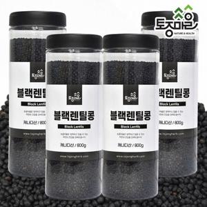 [토종마을]프리미엄 블랙렌틸콩 800g X 4통_통곡물