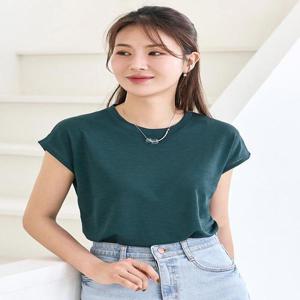 [WPBG]슬럽 라운드 캡소매 데일리 티셔츠_12color