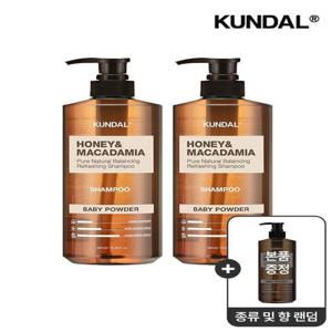 [쿤달][본품 1개 증정(총3개)]쿤달 허니 앤 마카다미아 네이처 샴푸 500ml x2개(향 16종 택 1)