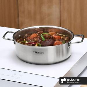 키친아트 인덕션겸용 26전골 스텐냄비 샤브샤브 오뎅탕 부대찌개 나베냄비