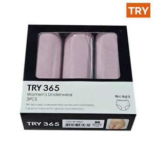 트라이 여성 모달 맥시팬티 3매입 베이지 편한 데일리 팬티