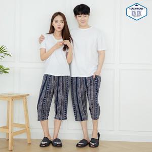 남여 공용 쿨 냉감 7부 주머니 바지_빈티지 택1