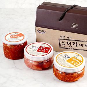 [지투지샵] 해담찬 3종선물세트 웰빙백명란젓+더덕무침+명태회무침
