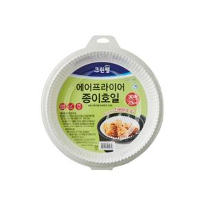 크린랩 에어프라이어 종이호일_대 23cm x 4.5cm_30매_1박스 5개