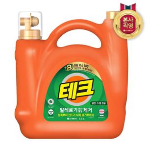 테크 진드기 알레르기 원인 제거 일반드럼 대용량 액체세제 5.5L
