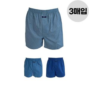 [트라이]남성트렁크 남자사각 순면 박서 큰 팬티 95 100 105 110 120 3매 세트