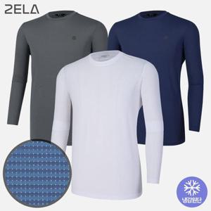 투엘라 남성 듀얼쿨링 기능성 캐주얼 스포츠웨어 냉감 라운드 긴팔티셔츠(M7ST03)