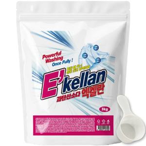 엑켈란 과탄산소다 3kg 애벌빨래 표백 탈취 가루세제