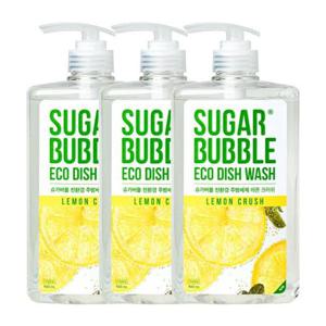 [뷰티 (기타)]슈가버블 친환경 에코 주방세제 레몬크러쉬 940ml x3